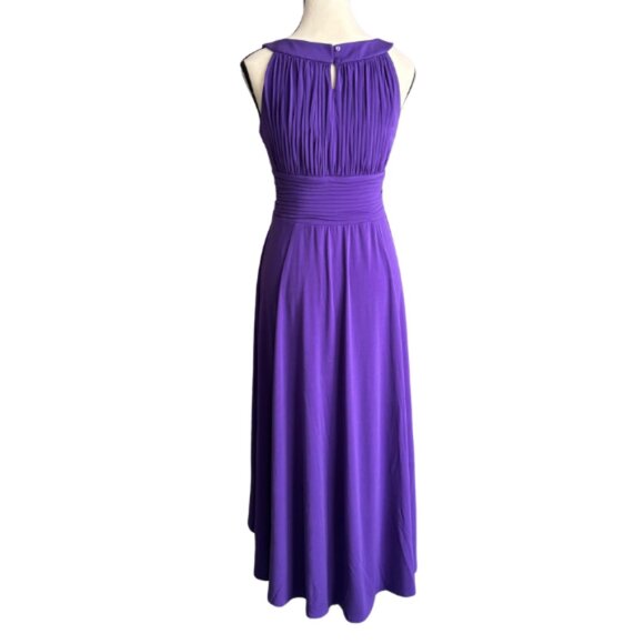 SANGRIA PURPLE DRESS WITH HIGH-LOW HEM, SZ. 8 - Picture 4 of 7